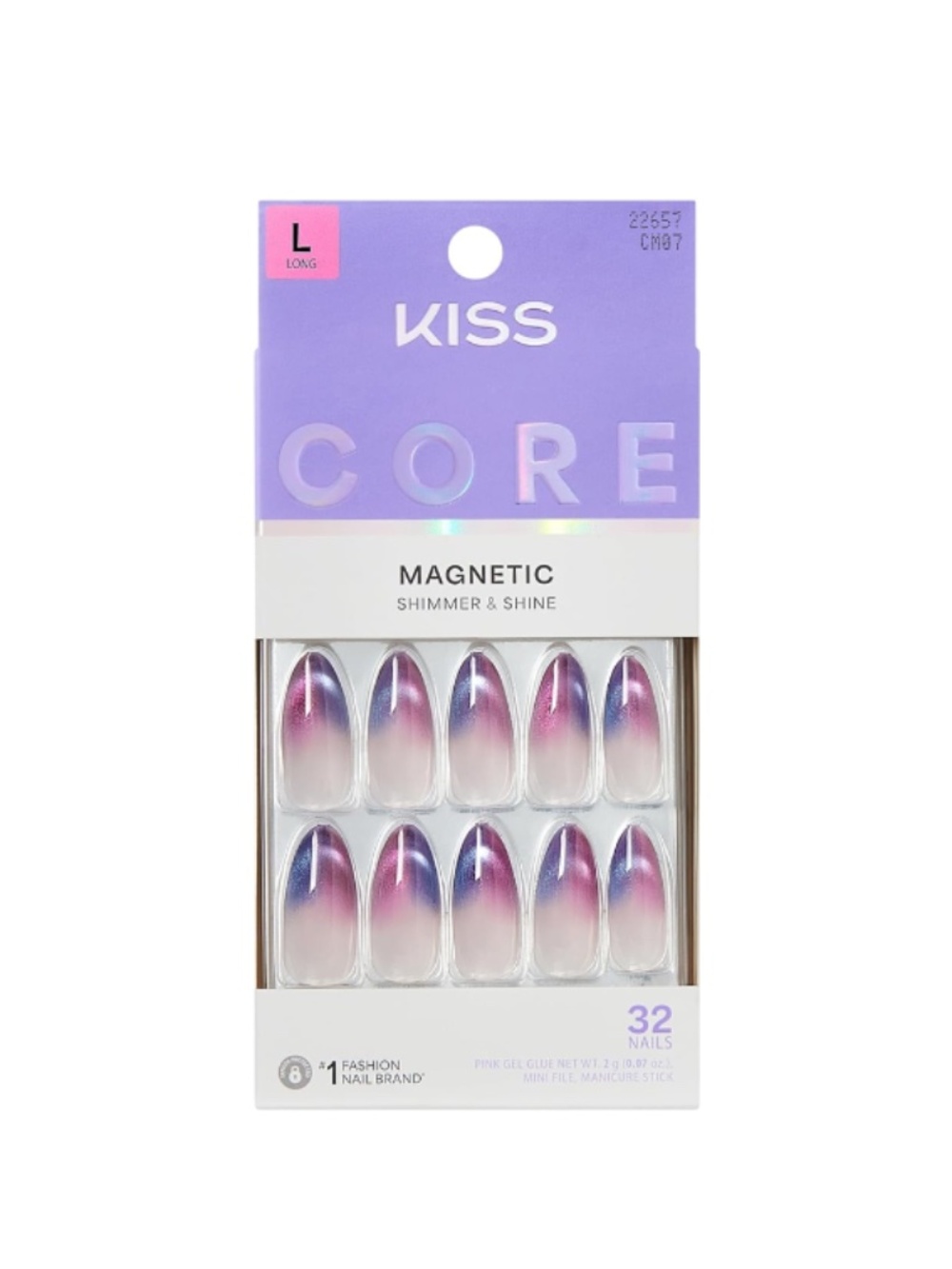 KISS Magnetic Shimmer & Shine Press-On Nails 'Twinkling Stars'